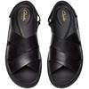 CLARKS WOMENS STRAP SANDAL - BLACK LEATHER